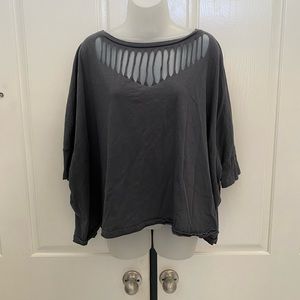 All Saints Gray Slash Tee